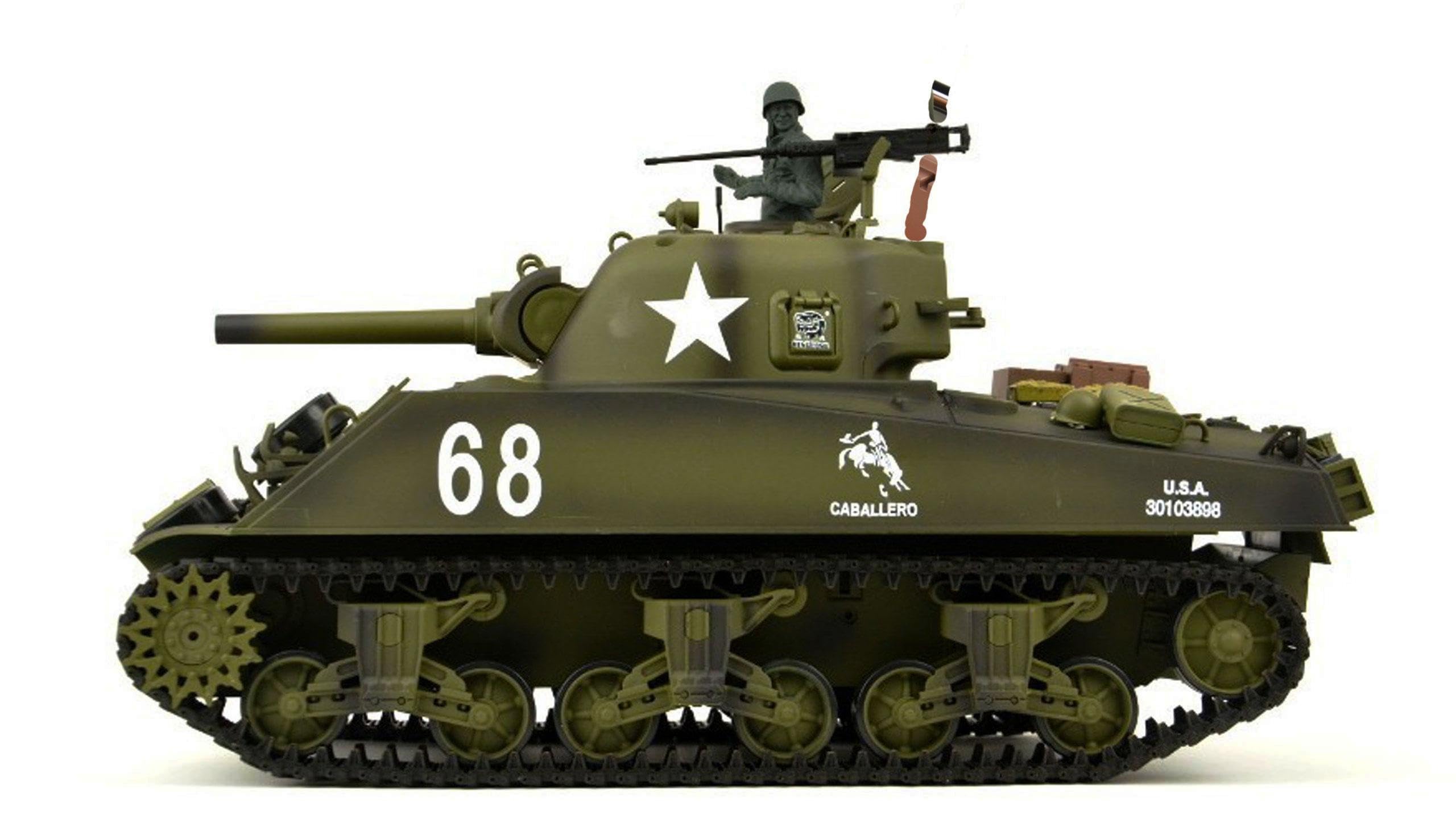 Amewi Tanque RC 1:16 U.S. M4A3 Sherman Advanced Line IR BB