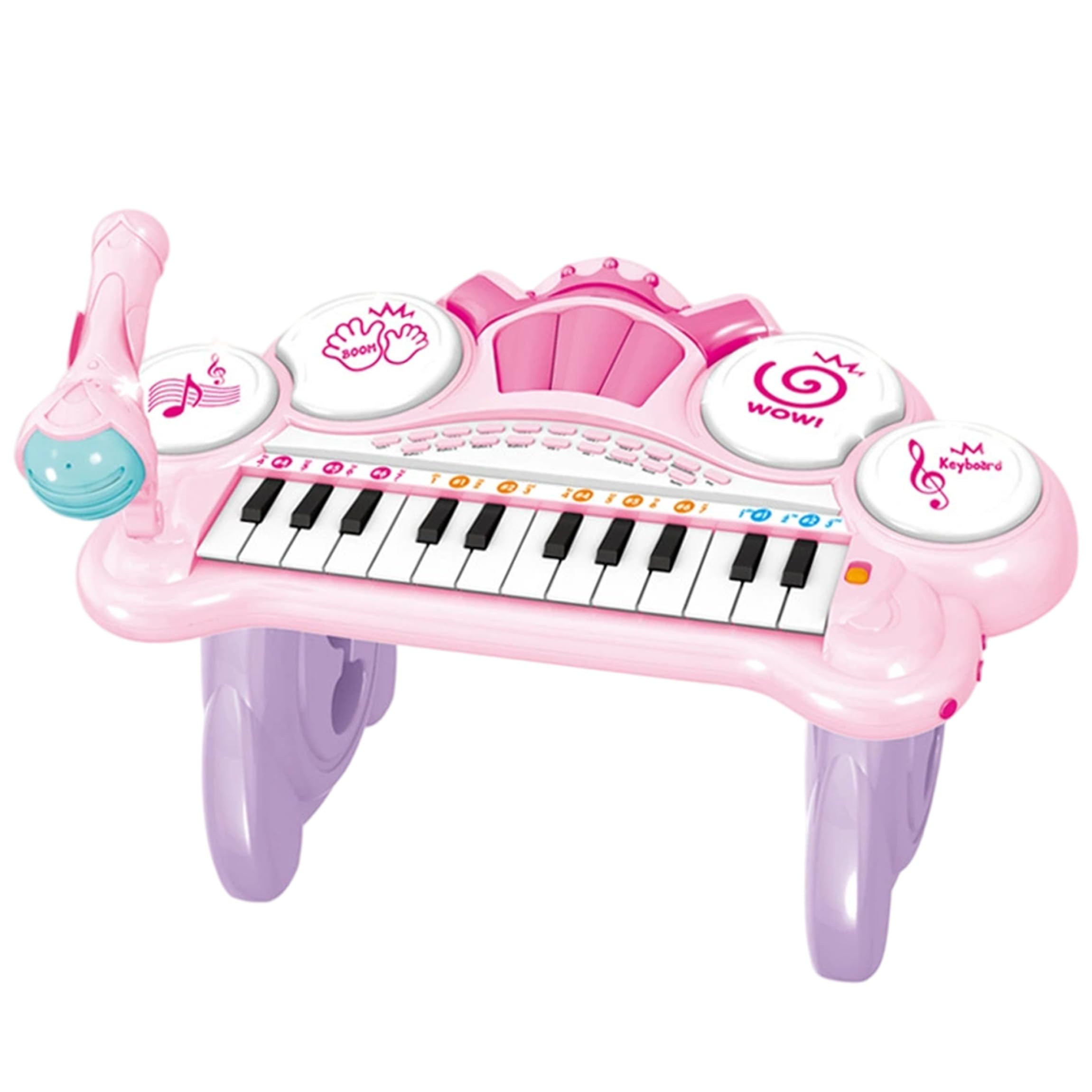 DJ Table Baby, Juguetes Musicales para bebés, Piano electrónico para niños pequeños con micrófono Giratorio y Altavoces duales para niños y niñas, Estilo 1, Set de DJ, Mesa para pequeños