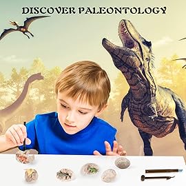 Dinosaur Fossil Digging Kit for Kids, Eggs Excavation Dig Kit, Toys for Kids 5-7 8-12, Great Birthday for Boys and Girls