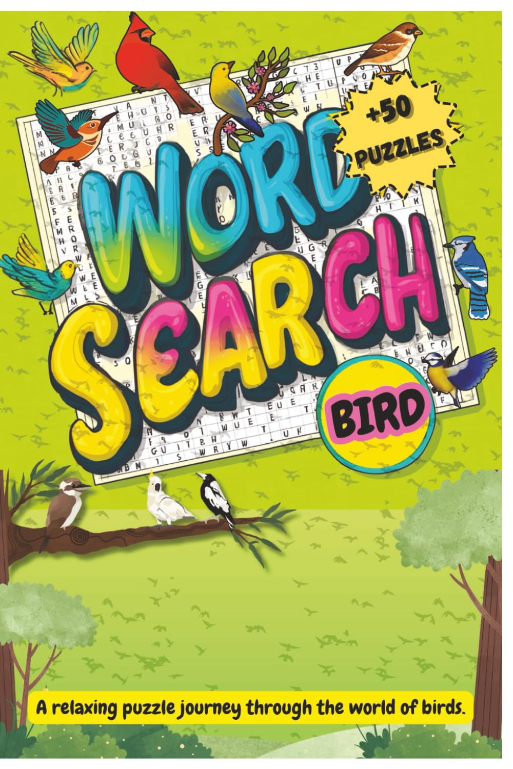 Word Search Bird: Celebrating Birds in Relaxing Word Search For Bird Watchers | 6x9 Inches, 110 Pages | 50+ ... Gift for Vacations, Holidays, and Free Times