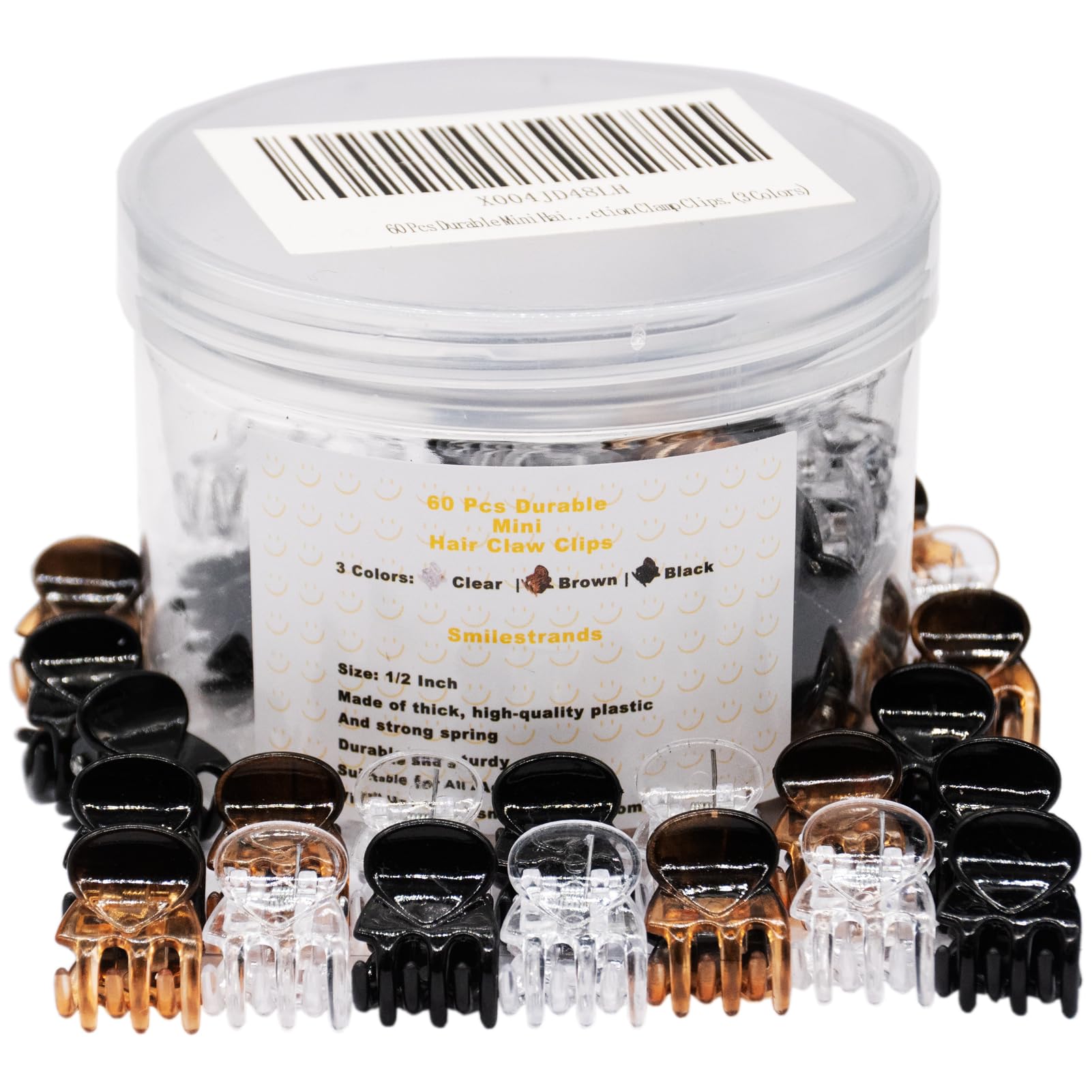 60 Pcs Durable Mini Hair Claw Clips, Great for Design Kids and Adult Hairstyles, Decroation Buns, Pining Bangs, Strong Grip, Multifunction Clamp Clips