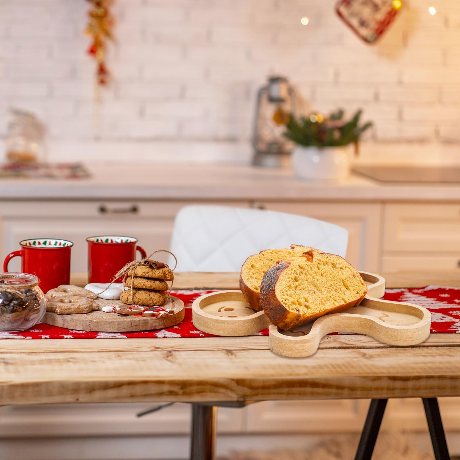2 Weihnachts-Schneidebretter Aus Akazienholz – Lebkuchenmann-Design Für Küche & Deko