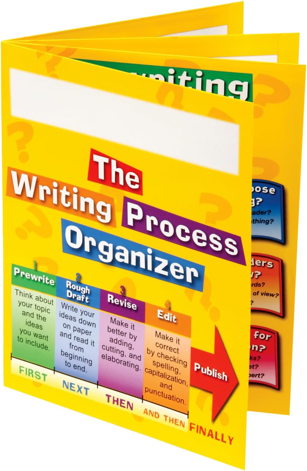 Writing Process 4-Pocket Laminated Student Folders, 9.5" by 12" (Set of 12) - Keep Students Organized and Teaches Writing Process, Store Work-in-Progress and Monitor Progression