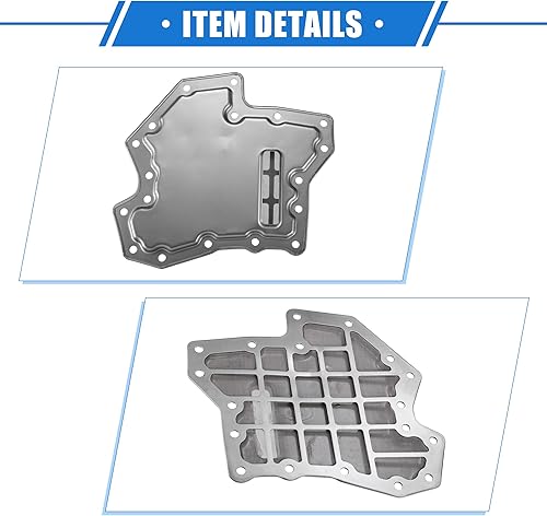Miniatura 5 de Filtro de transmisión compatible con INFINITI QX70 2014-2017, filtro de transmisión automática de metal duradero en tono plateado