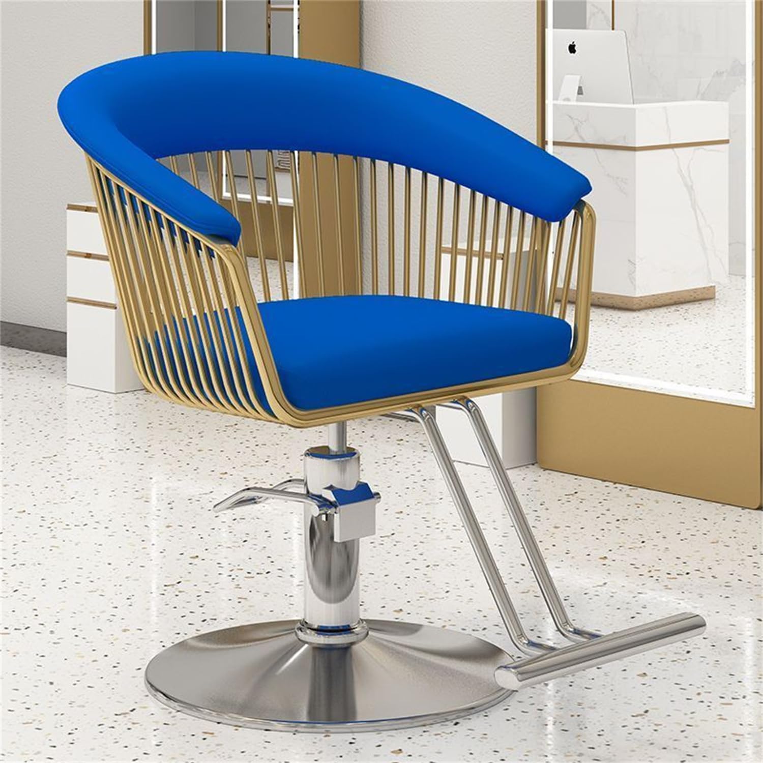 Hydraulischer Friseurstuhl, höhenverstellbarer Friseurstuhl, 360° drehbarer Salonstuhl für den privaten und professionellen Gebrauch, Beauty-Shampoo-Stuhl mit Pumpe