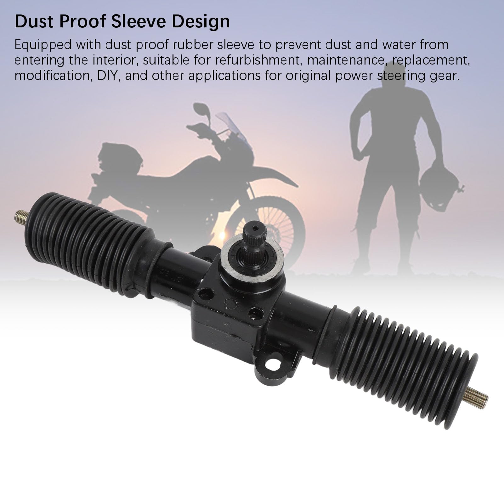 Set di Cremagliera e Pignone Sterzo 30T, Cremagliera del Servosterzo Attrezzature per Go Kart, Lega di Alta Durezza 325 Mm con Manicotto Antipolvere per ATV UTV