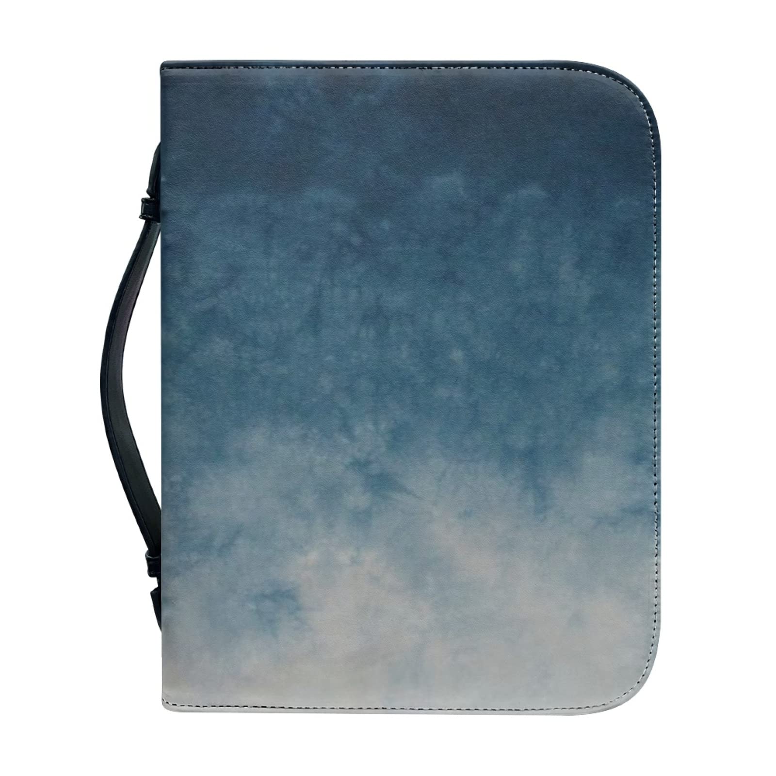 Kuiaobaty Grey Gradient PU Leather Carrying Book Case, Faux Leather Bible Protective with Handle,Christian Art Gifts for Mother,Father — image 1