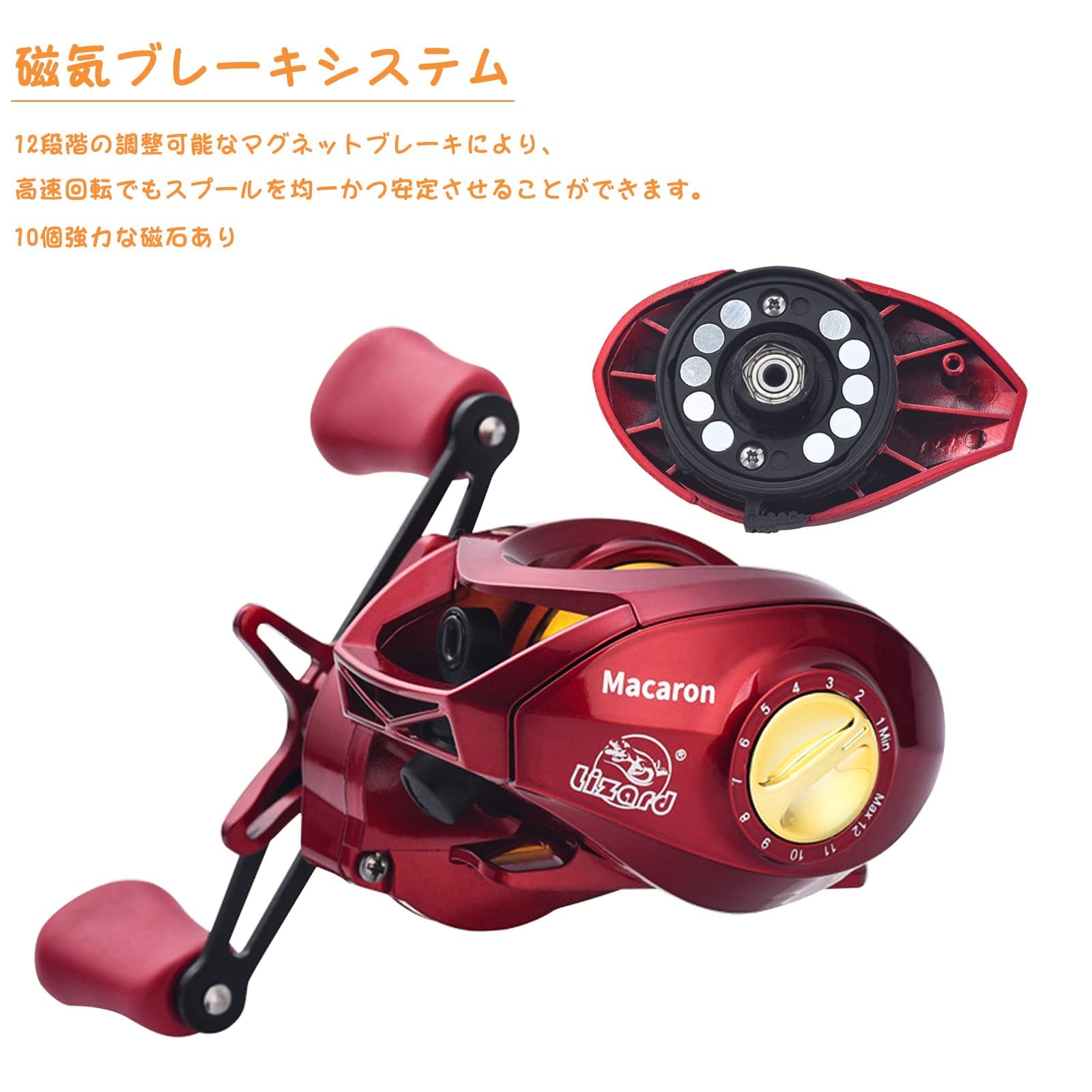 Amazon | ベイトリール 釣りリール ベイトフィネスリール 浅溝スプール