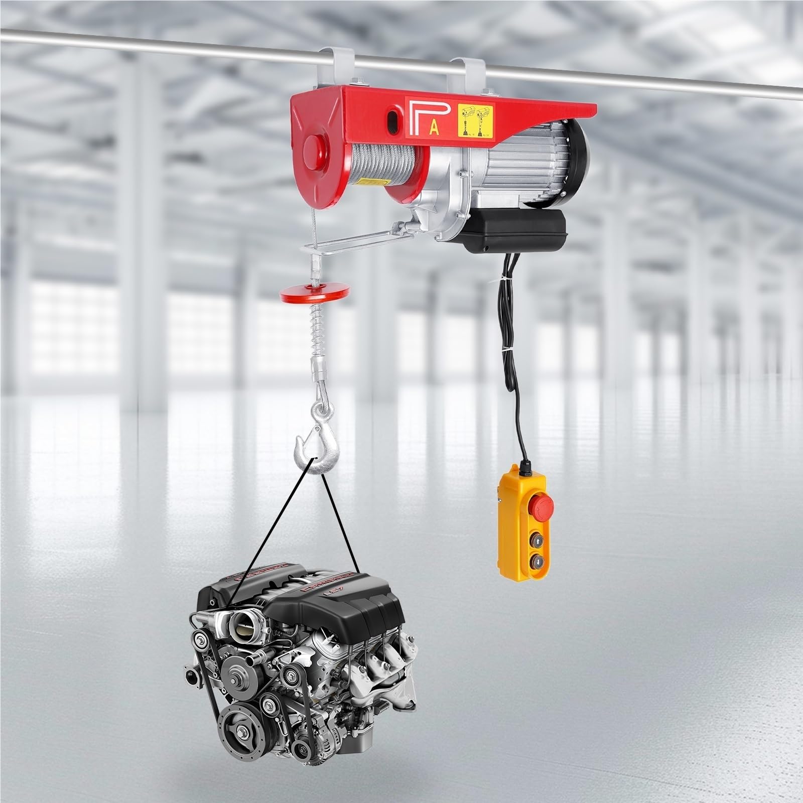 1450 W Elektrisches Hebezeug, 800 Kg, 1764 Lbs Hubkapazität, 10 M/min Hubgeschwindigkeit Mit Fernbedienung, 220 V Winde Elektrischer Hebezeug-Stützarm flaschenzug
