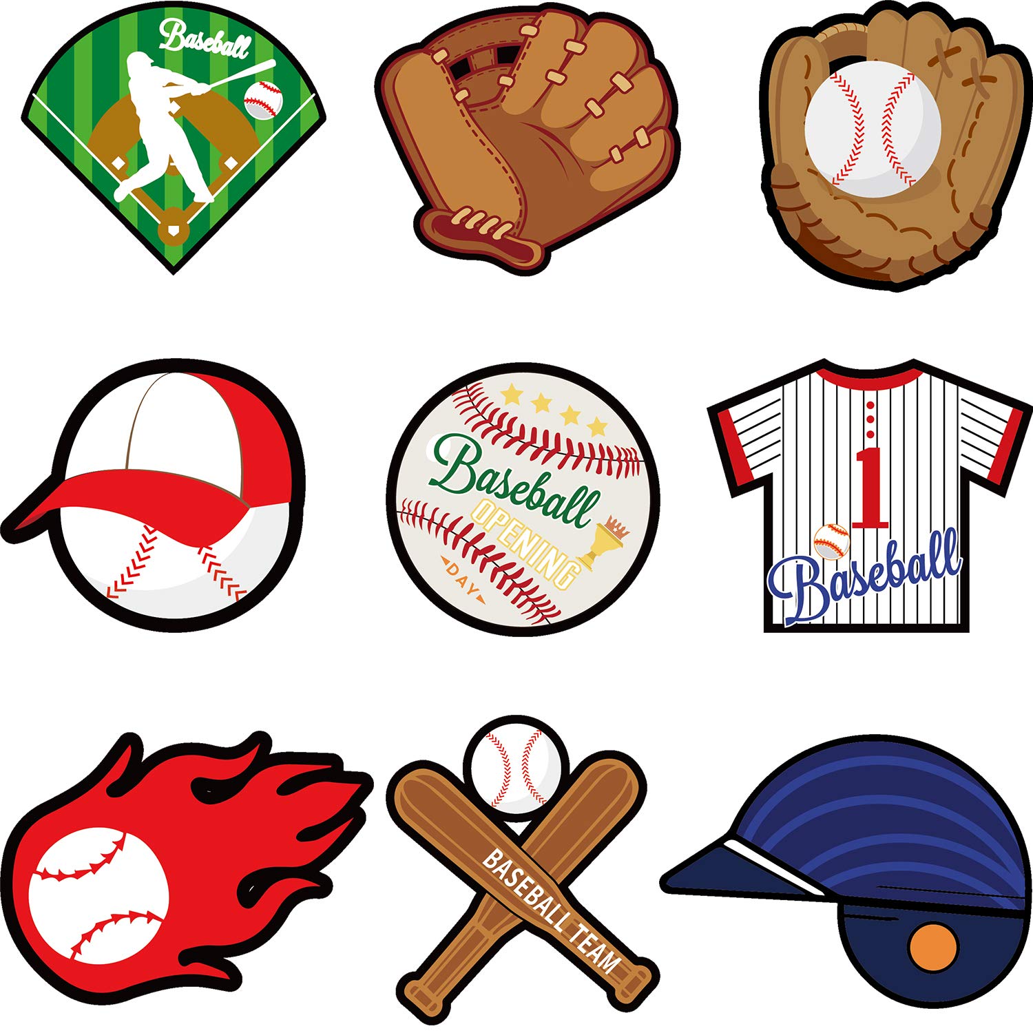 Recortes Papel Béisbol Tarjetas Papel Béisbol 50 Unidades - 5 Pulgadas  Puntos Pegamento Decoración Fiestas Deportivas Decoración Temática Deportiva, image size:1500x1500