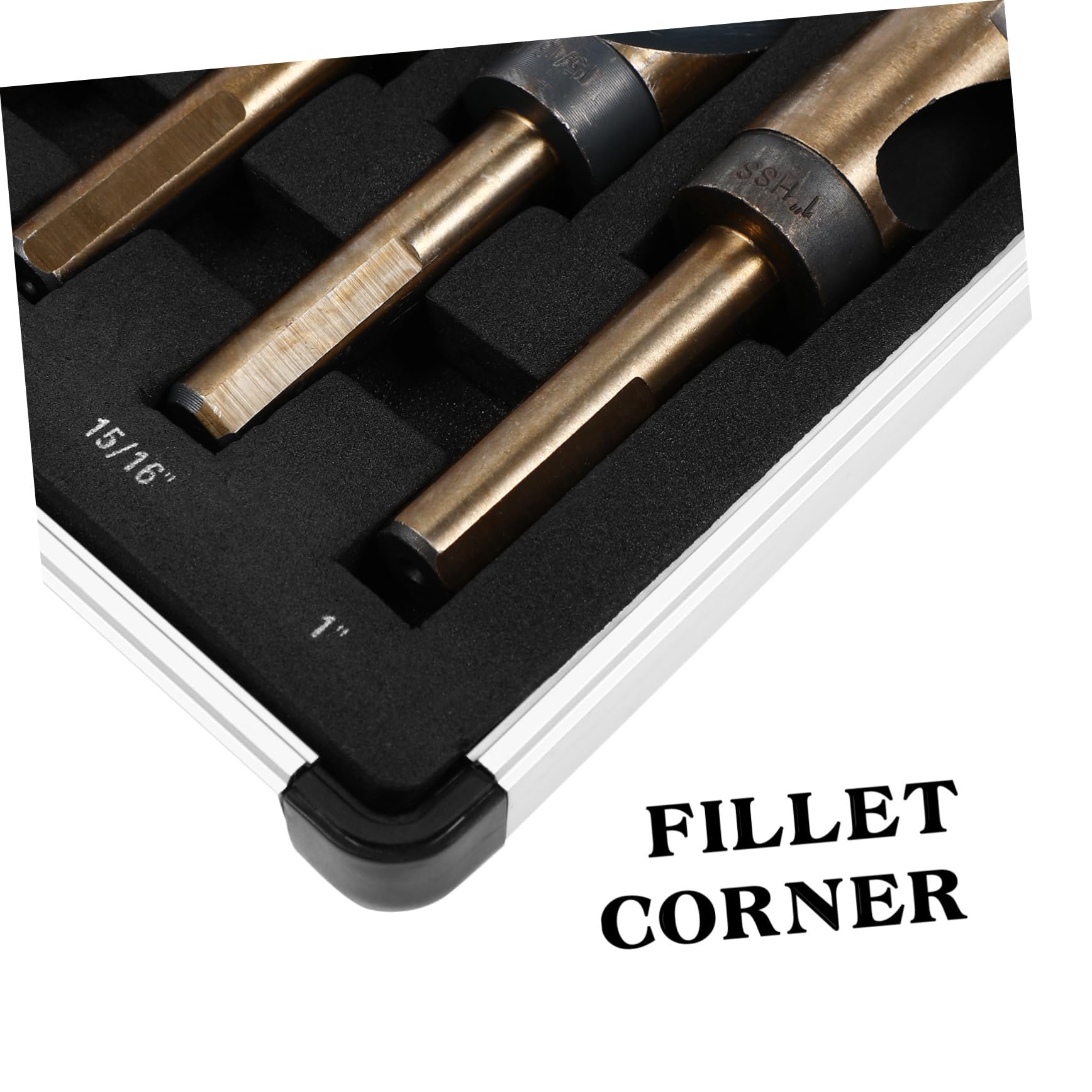 Gadpiparty Jeu de 8 Forets à Métaux en Acier, Hélicoïdaux, pour Fonte, Boîte en Aluminium, Perçage Lisse, Rangement Facile