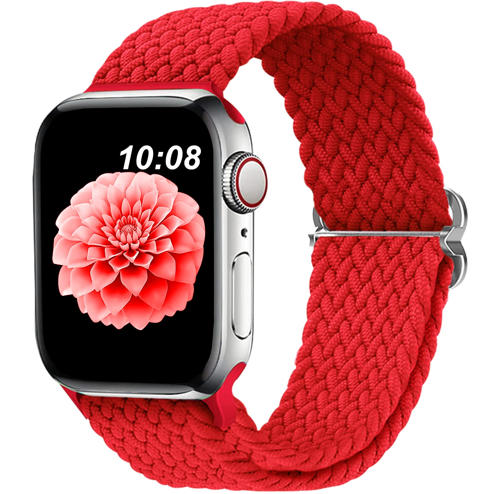 DOBSTFY Compatible with Apple Watch Band 38mm 40mm 41mm 42mm 44mm 45mm 46mm 49mm for Women Men,Stretchy Braided Apple Watch Strap for iWatch Series 10/9/8/7/6/5/4/3/2/1/SE/Ultra/Ultra 2