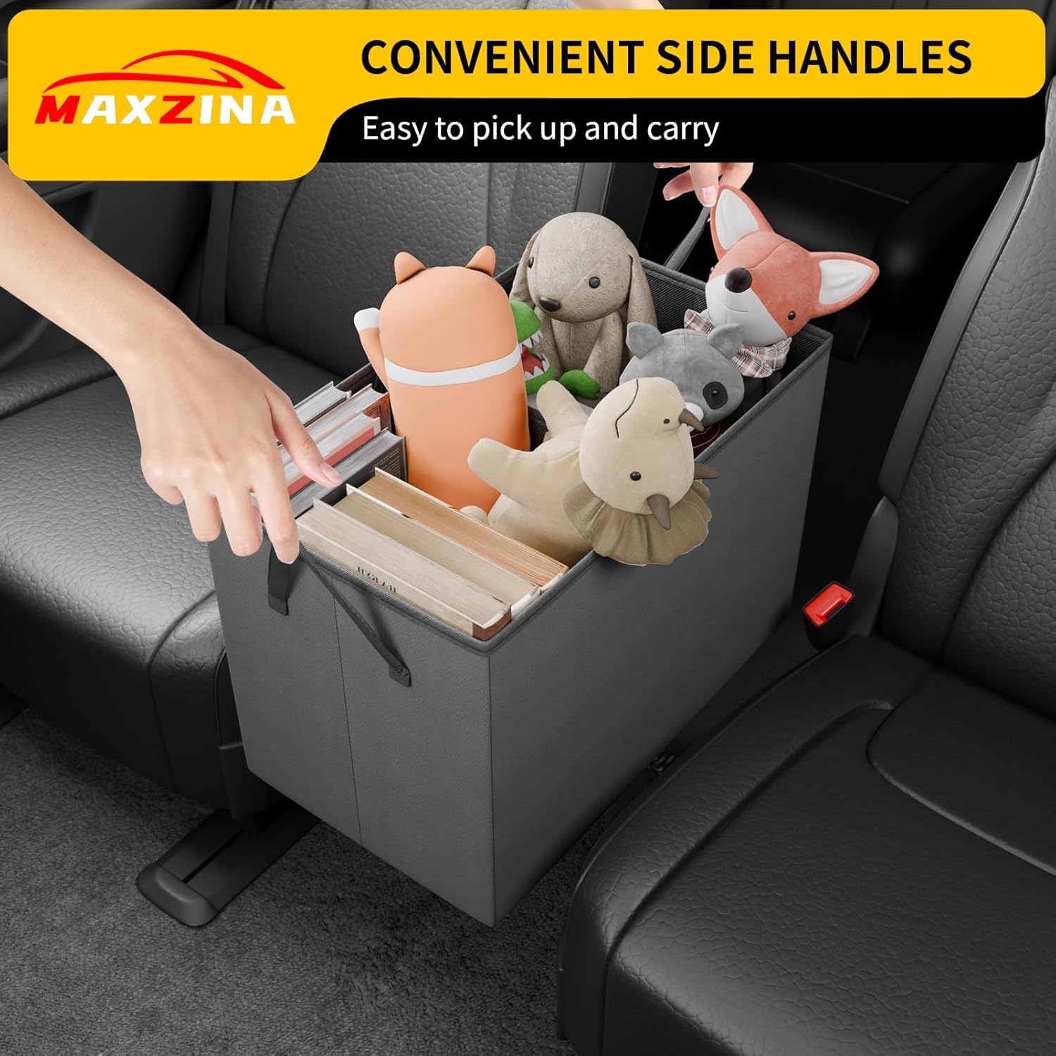 Seat Aisle Storage Box Compatible with 2018-2026 Chevrolet Traverse Rear Console Organizer Foldable Backseat 2nd Row Kids Toys Travel Storage Bin 2025 Chevy Traverse 7 Seat Accessories