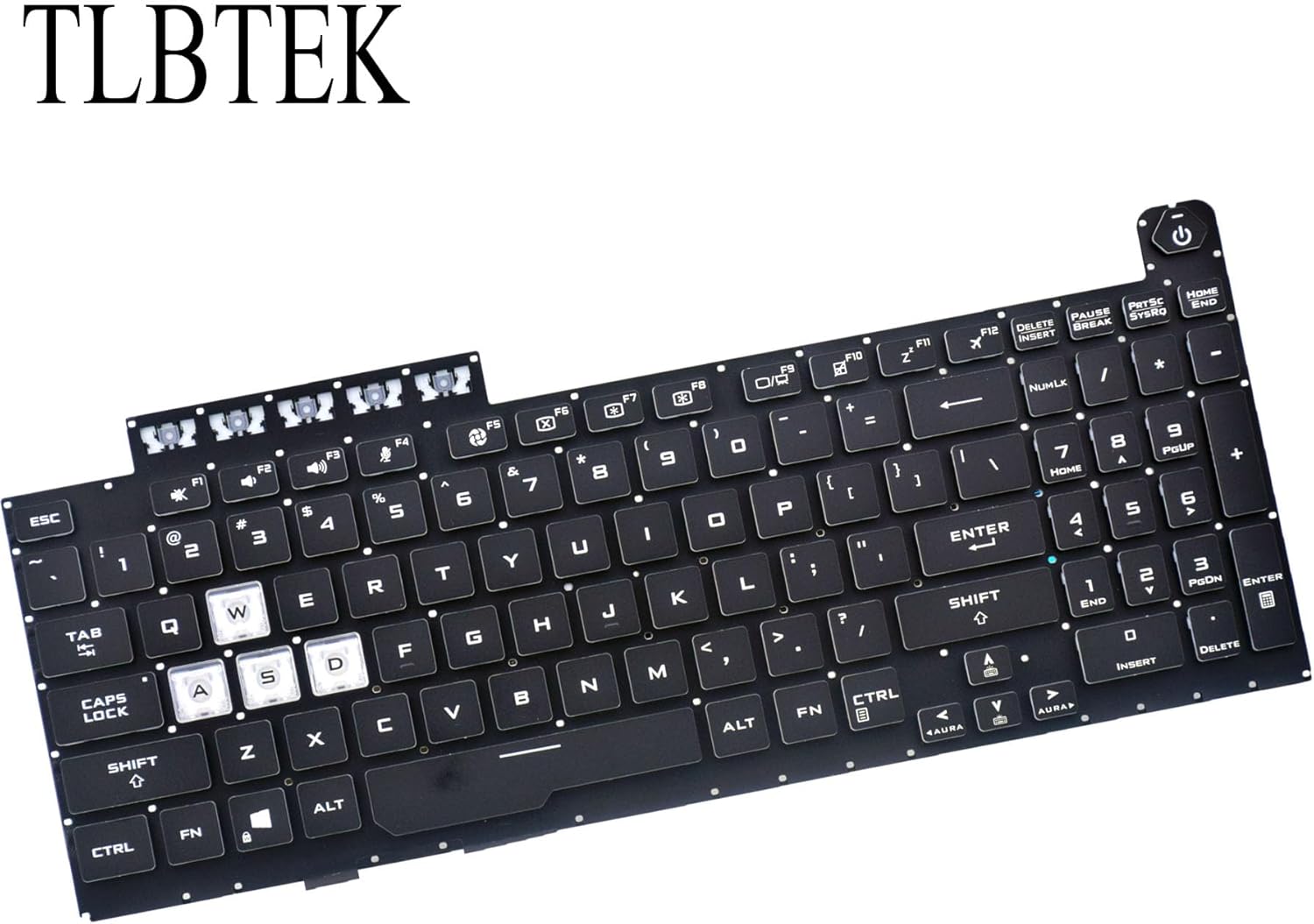 TLBTEK Backlight Keyboard Replacement Compatible with Asus TUF Gaming A15 FX506 FA506 FA556 TUF506.TUF A17 FA706.TUF Gaming F17 FX706LI FX706 FX706L FA706U FX706U FA706 661VUS00 Series RGB Laptop