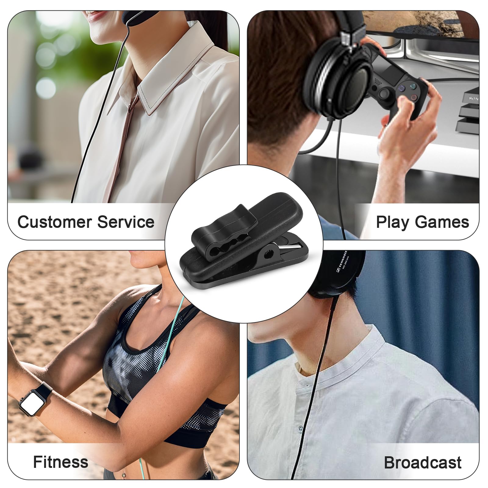 clip Microfoni, auricolari, cavo e accessori 30 pezzi - Pratica clip da bavero e piccola clips per camicia