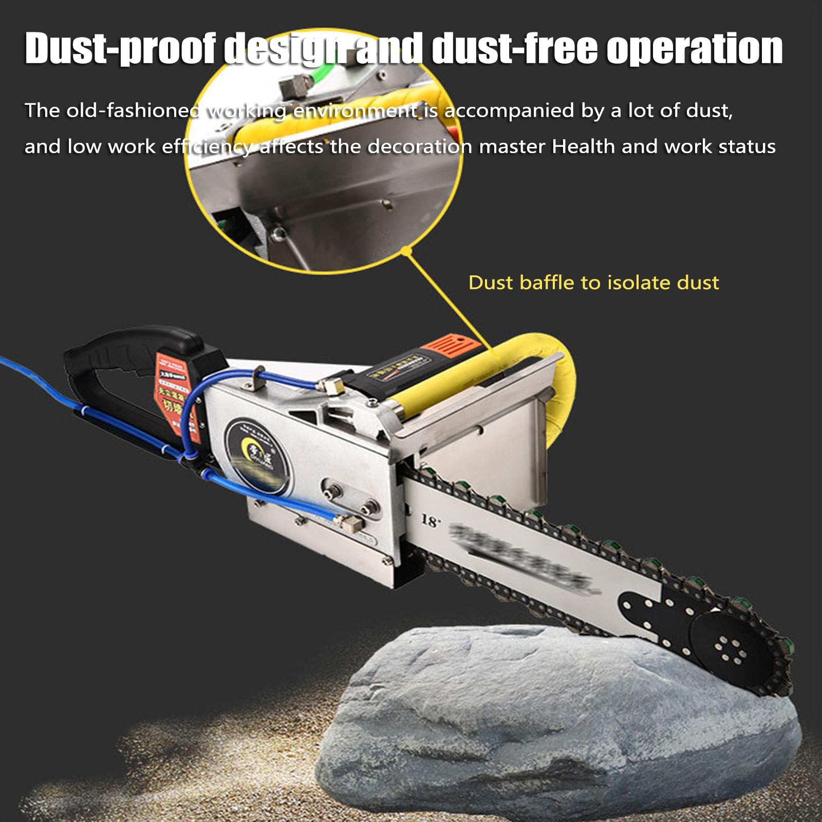 Sierra de hormigón eléctrica,Cortador de hormigón 35CM | Sierra eléctrica para hormigón de 5800 W/6800 W,fresadora eléctrica de pared con disco de diamante de 35 cm/48cm