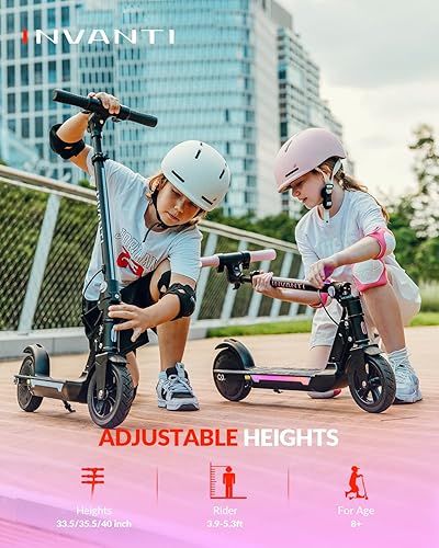 Miniatura 9 de INVANTI KS03 - Patineta eléctrica para niños de 8 años en adelante, motor de 180W, velocidad máxima de 12 mph y 10 millas, rueda sólida de 7