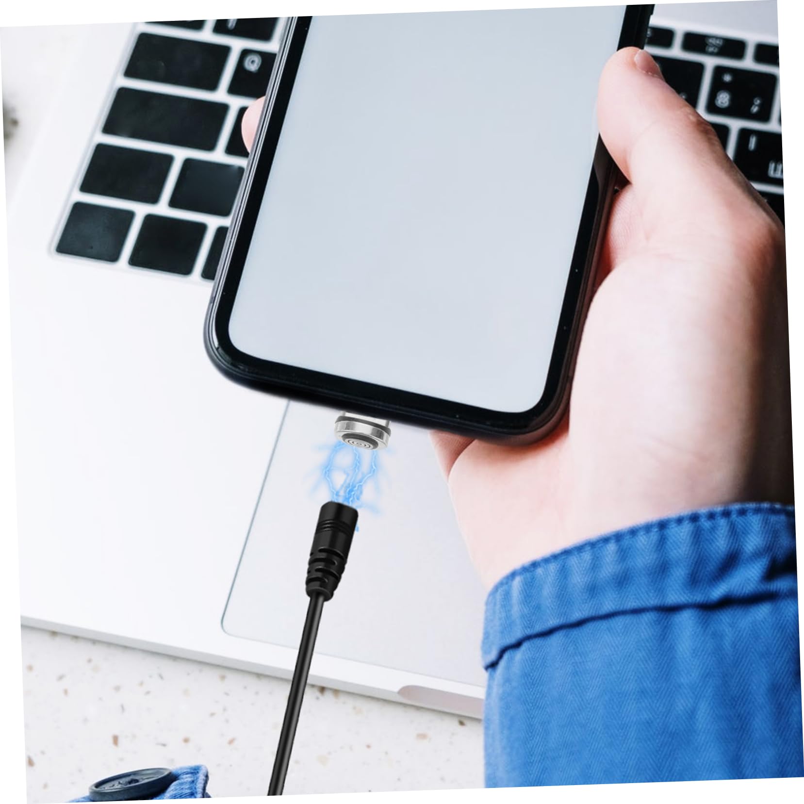 Mikinona 16 Pezzi Di Cavo Di Ricarica Testa Magnetica Cavo Di Ricarica USB Caricatore USB Caricabatterie Mobile Connettori Magnetico Adattatore Punta Adattatore Magnetico