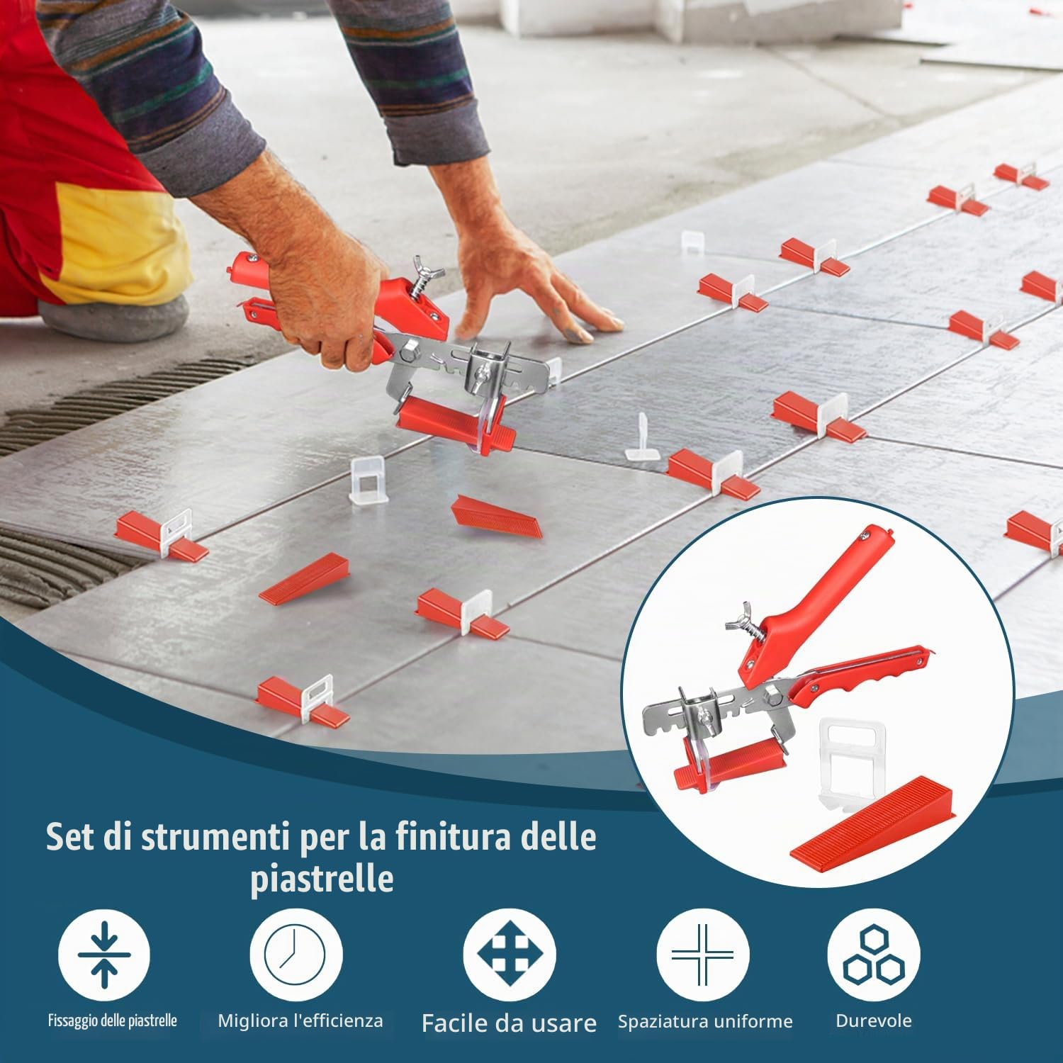601 Pezzi Livellatori per Piastrelle Cunei per Piastrelle Distanziatori per Piastrelle Kit Sistema di Livellamento per Piastrelle Con Pinza per Piastrelle per Piastrelle per Piastrelle Pavimenti
