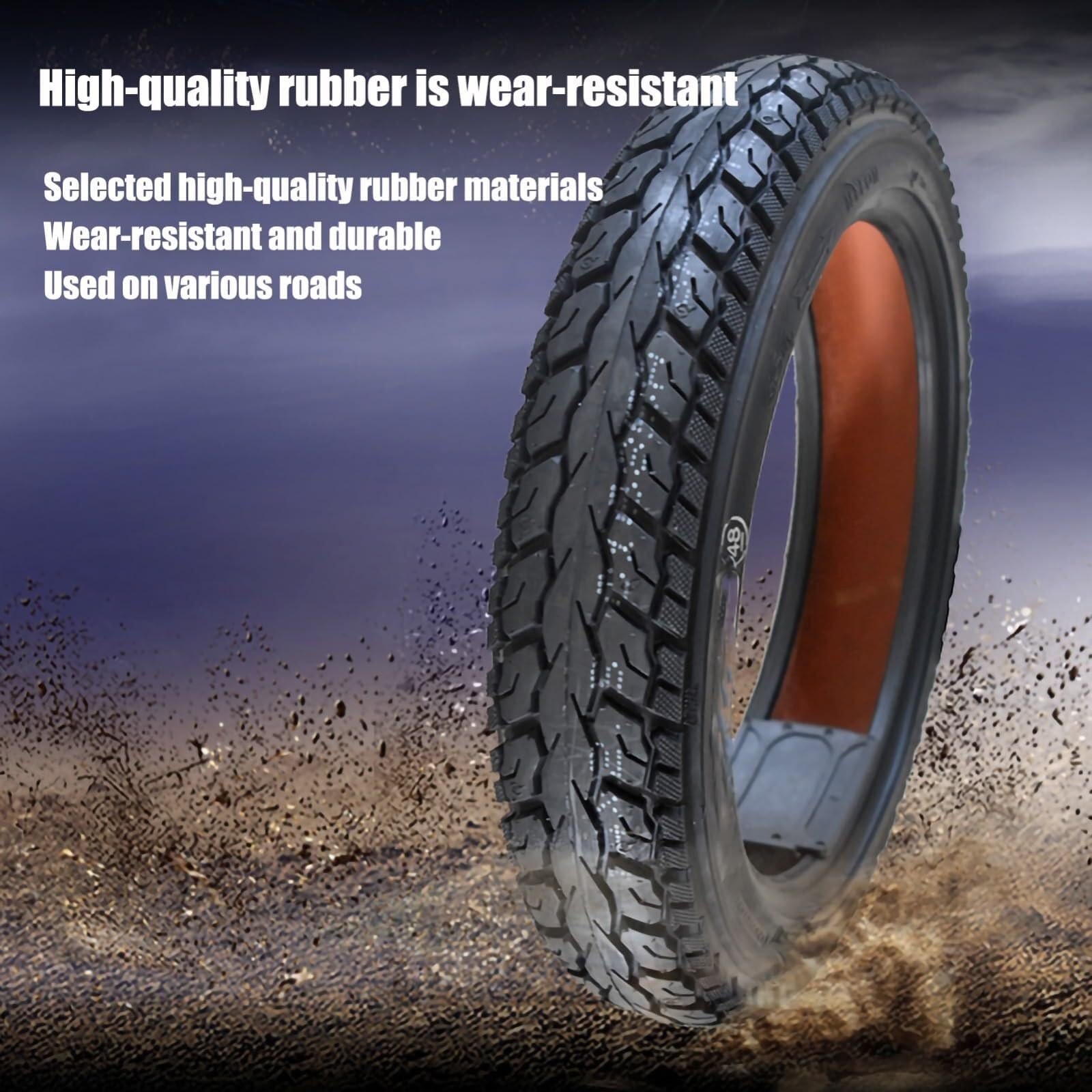 14x2.50 Opona Crossowa Tubeless Bieżnik Miejski 14/2.50-254 4PR 37J 14 2.50 254 282lbs 43PSI dla Hulajnogi Elektrycznej Roweru Elektrycznego 2.50-10