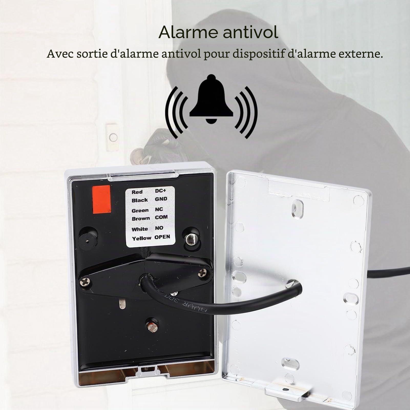 ASHATA RFID Proximité Entrée Serrure de Porte, Système de contrôle d'accès Cartes, Mot de Passe électriquede Lecteur de RFID Clavier Lumineux pour Maison, Bureau, Usine