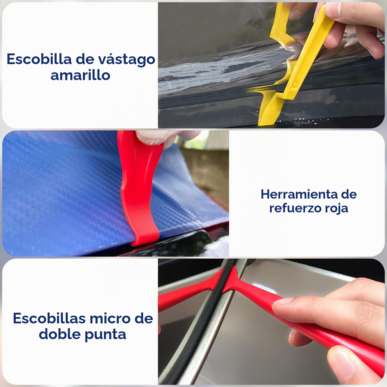 37 Piezas Kit Vinilo Para Coche de 12 Tipos de Espatula Vinilo, Kit Herramientas Coche Vinilo, DIY Espátula Para Vinilo Kit, Kit Vinilo Cristal Coche, para Aplicar Película de Ventana