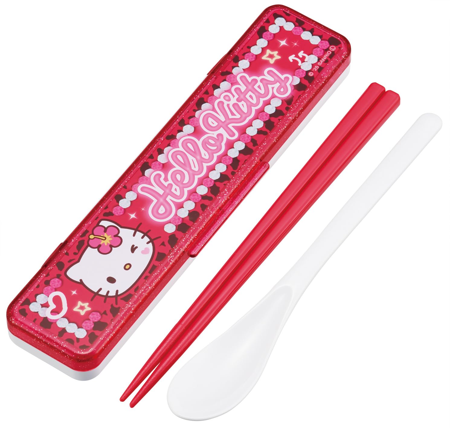 Skater CCS3SA-A Sanrio Hello Kitty School Chopsticks & Spoon Set, For Adults, 7.1 inches (18 cm), No Chatting, Made in Japan : Home & Kitchen