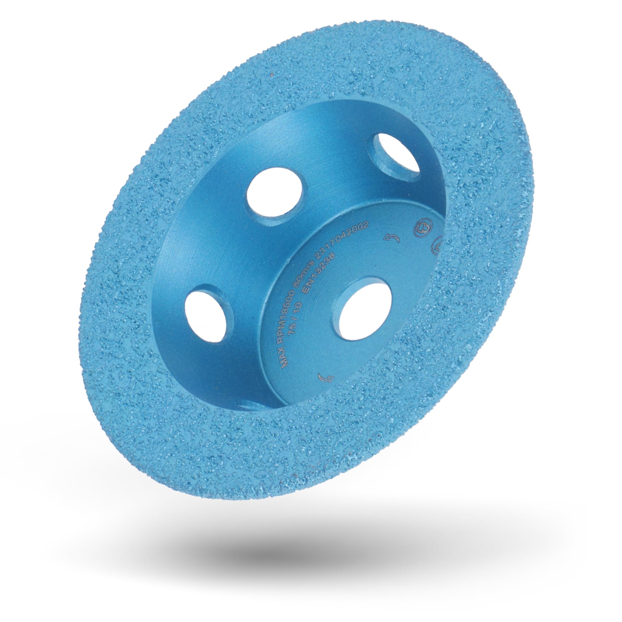 PRODIAMANT Disco de lijado universal de diamante, 75 mm, 10 mm, para amoladora angular de batería de 12 V, con revestimiento de diamante al vacío para moler todos los materiales de construcción