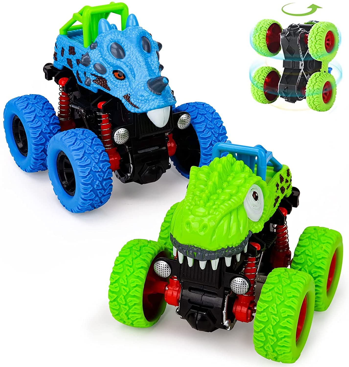 Buy Tabiger Dinosaur Toy Cars Monster Truck for Kids, 2Pack Friction