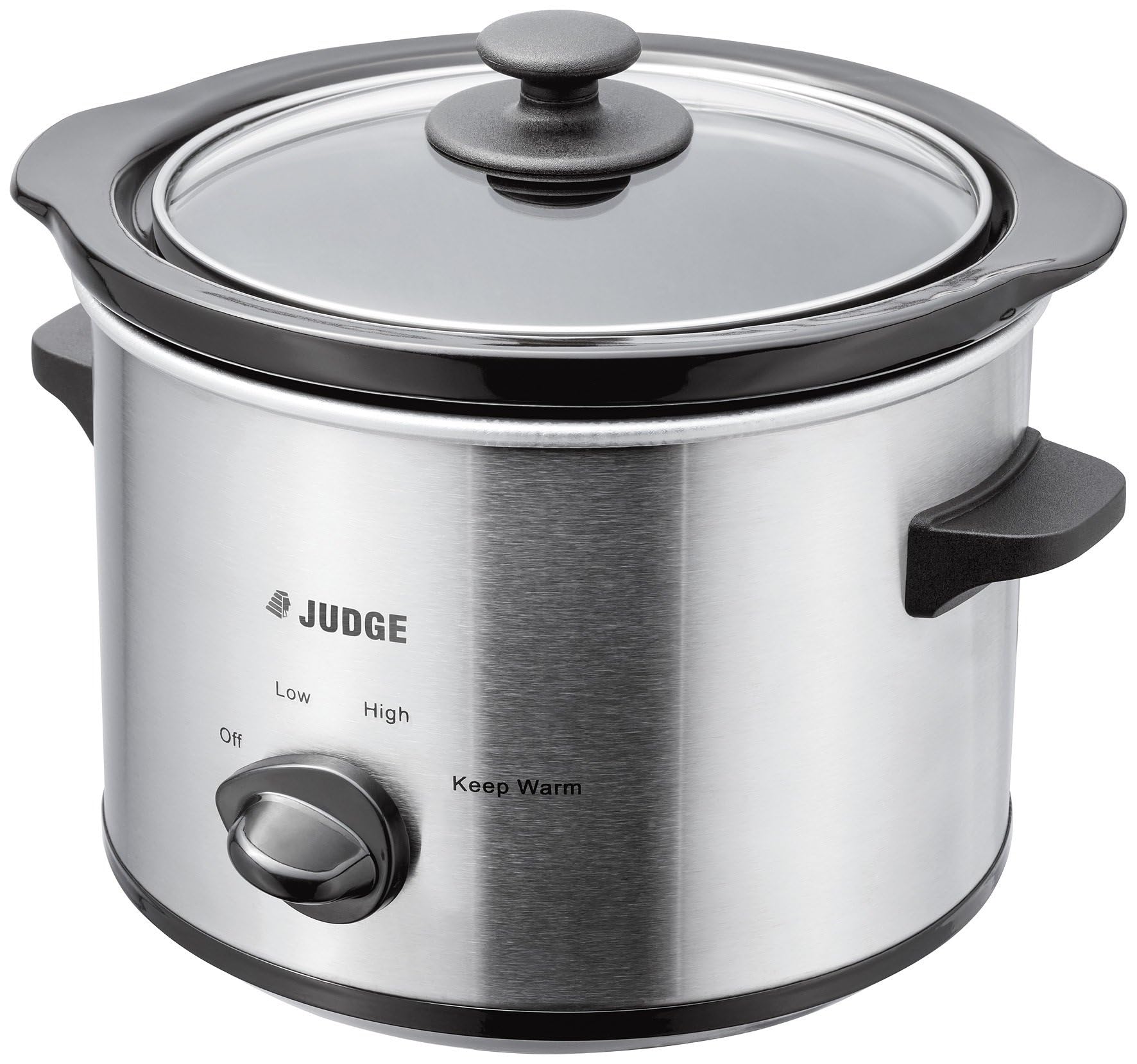 JudgeElectrical Slow Cooker 1.5L 120W with Removable Ceramic Pot, Makes Up to 2 Portions, 2 Year Guarantee