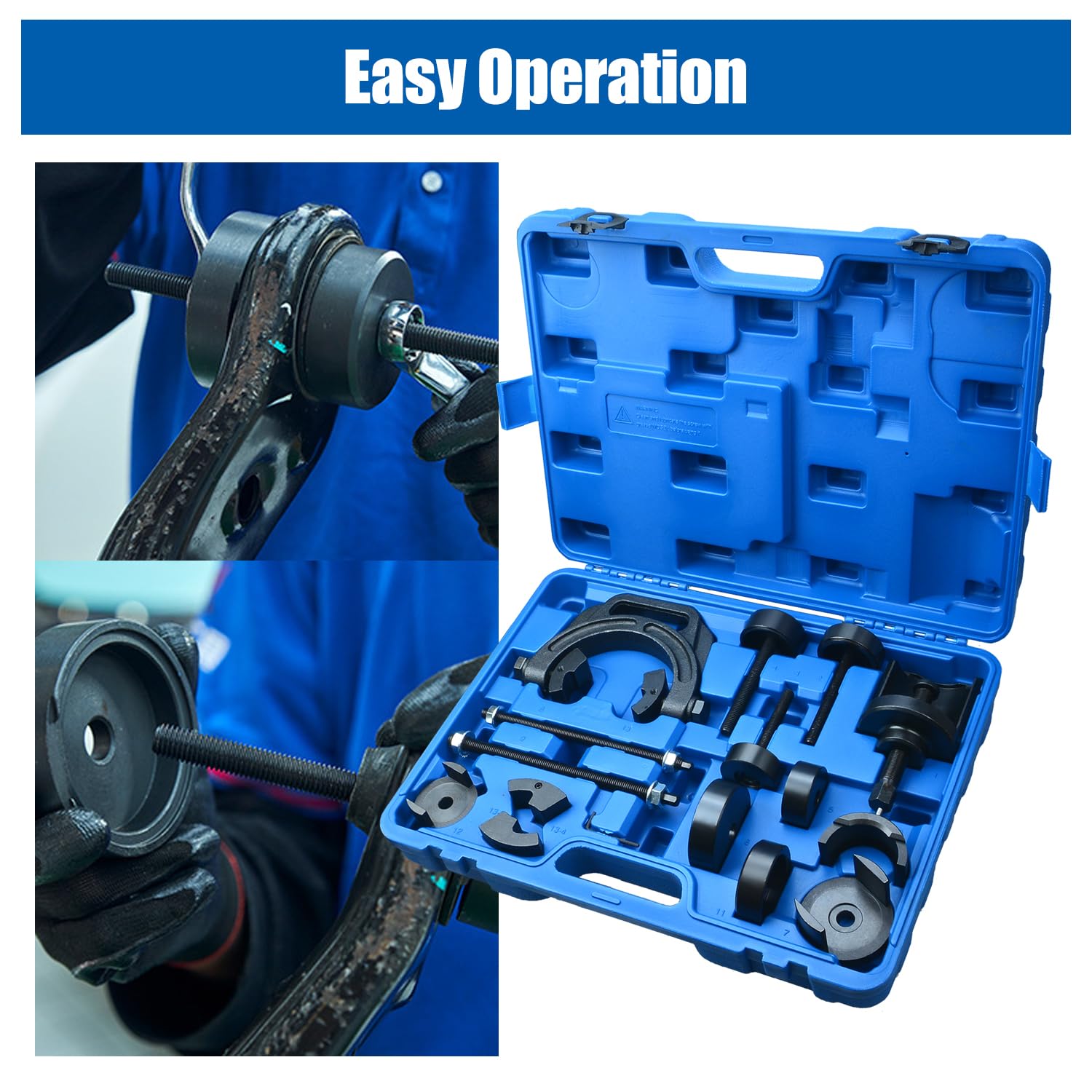 Kit d'Outils d'Extraction de Douille d'Essieu Arrière pour Toyota Corolla Camry Yaris Avensis, Extracteur et Installateur de Silentbloc de Suspension Arrière
