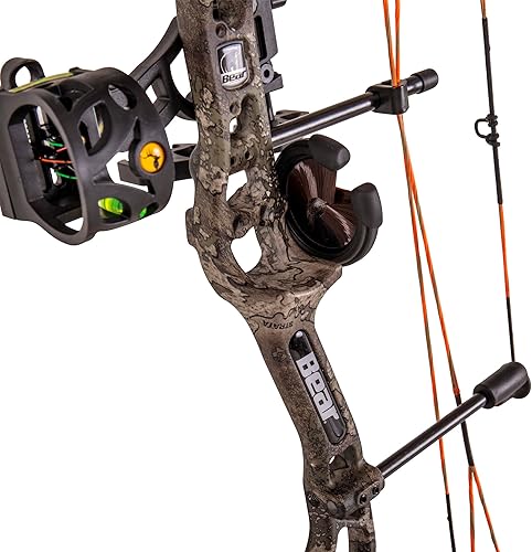 Miniatura 9 de Bear Archery Royale - Paquete de arco compuesto listo para cazar para adultos y jóvenes, longitud de estiramiento de 12 a 27 pulgadas, peso de 5 a