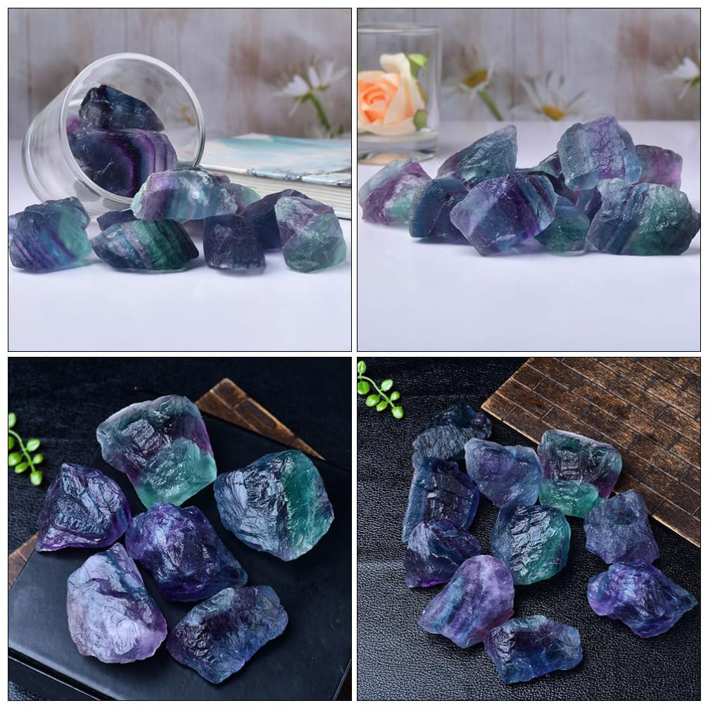 Zerodeko Mehrfarbiger Fluoritstein 500g aus Stein als Deko und Duftstein | 1 Beutel, 3 bis 5cm Stücke, Handgemacht, für Aromatherapie und Raumdekoration
