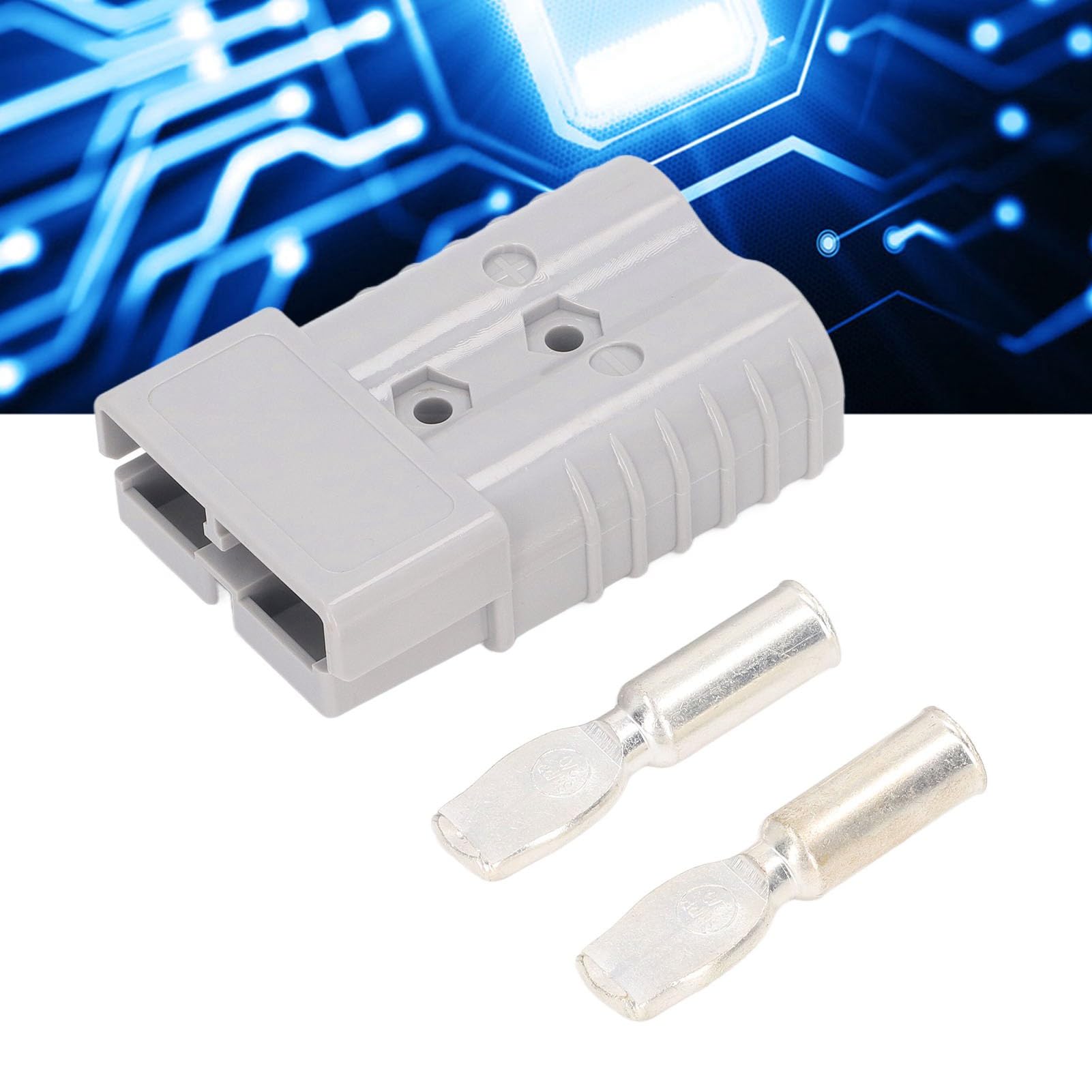 Spina connettore rapido batteria, connettore alimentazione batteria 350A 600V, terminali in rame placcato argento ad alta conduttività, alloggiamento PC ignifugo, per carrello