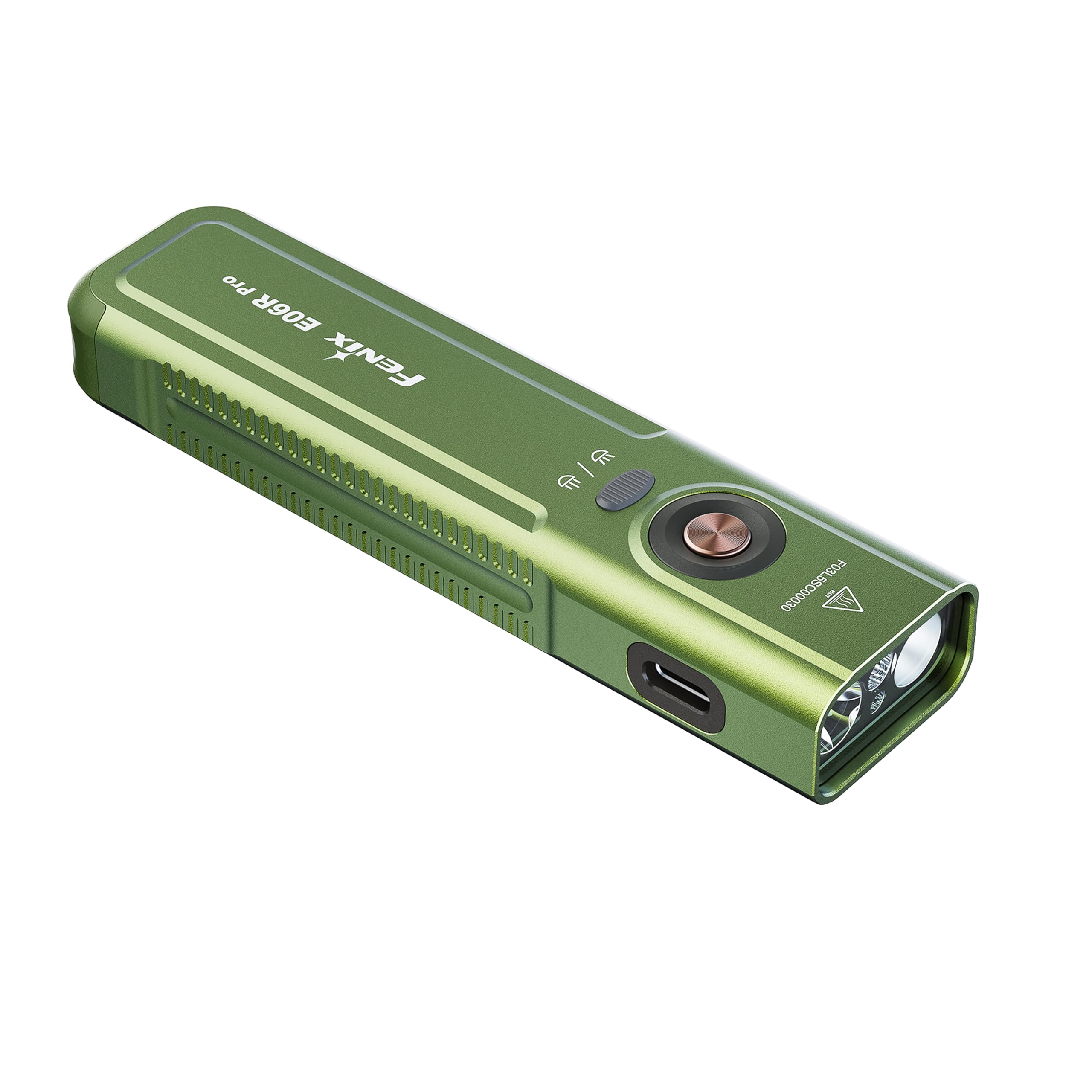 Fenix E06R Pro Green Recargable EDC | 1600 lúmenes | 160 m | 111 horas máx. | Haz doble puntero UV de 365 nm + puntero rojo, anillo de luz multicolor | IP66
