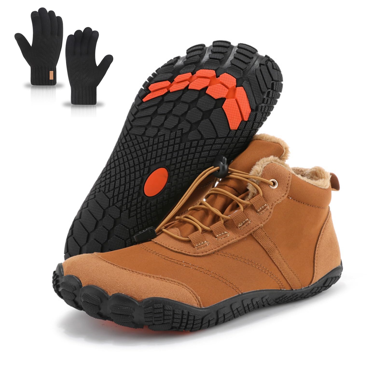 Winter Barefoot Boots Women Men 2025 Autumn Hike Waterproof Wide Toe Box Walking Shoes Footwear Sneaker