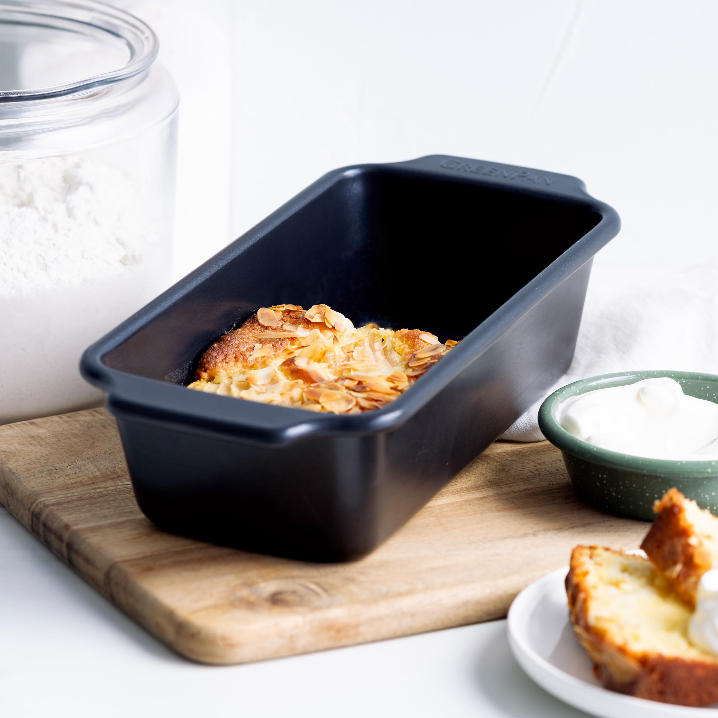 GreenPan Bistro Kastenform 22 x 11,5 cm, Keramik-Antihaftbeschichtung, PFAS-frei, Backgeschirr, Schwarz