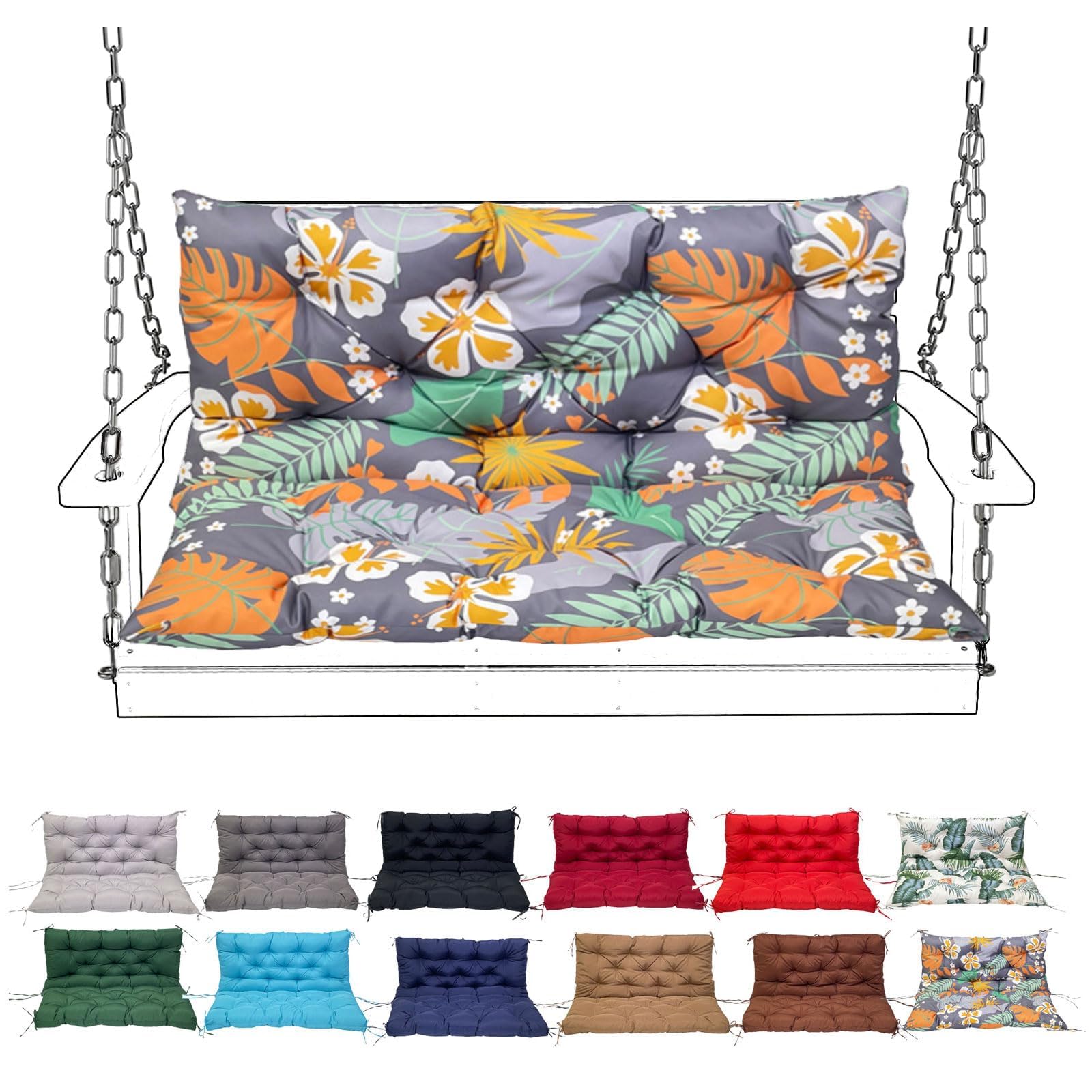 Coussin de banc de jardin 2/3 places matelassé et résistant 100 cm