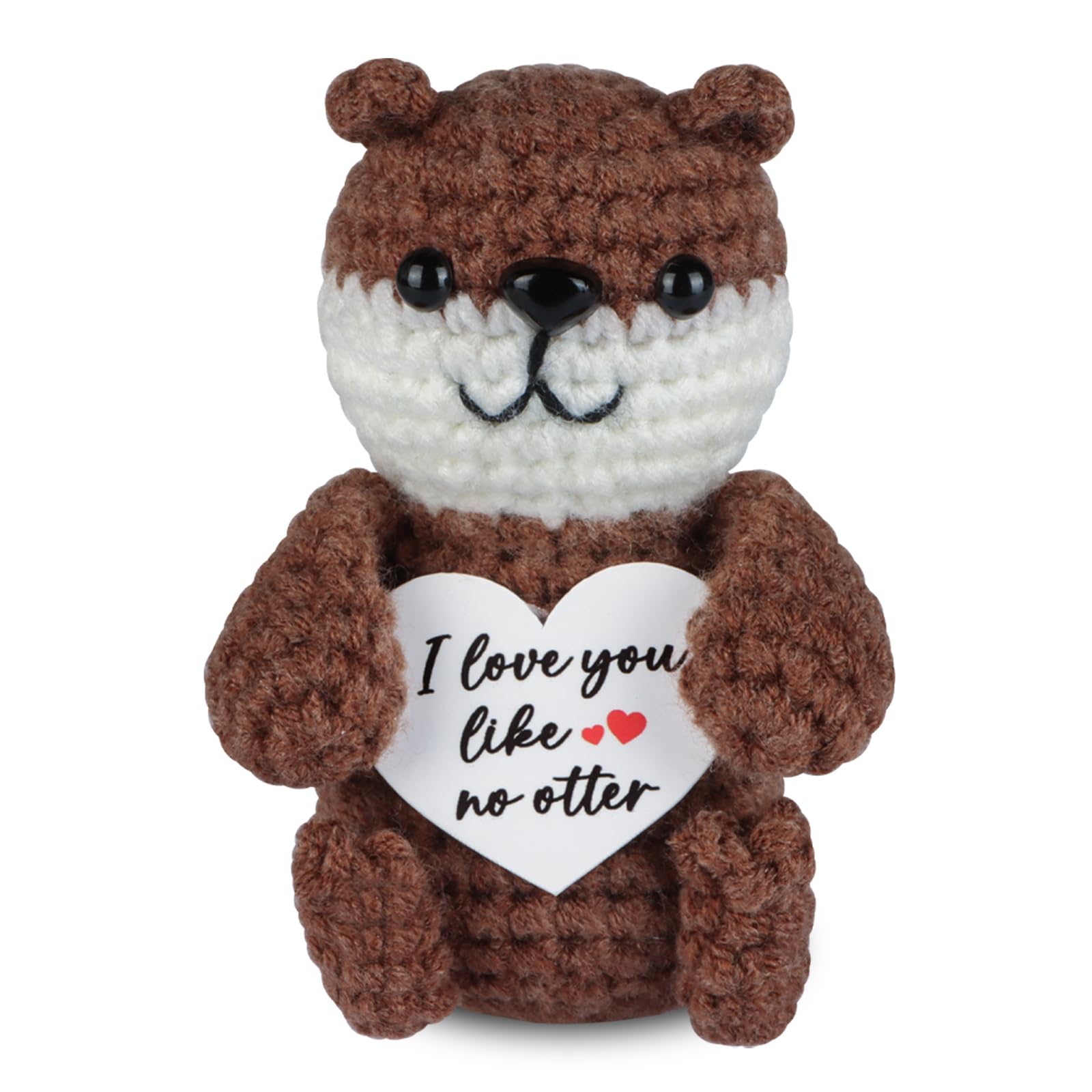 WenmthG Pocket Hug Otter, Gestrickte Fischotter Puppe Mutmacher Geschenk, Positive Kartoffel Ersatz 1 St