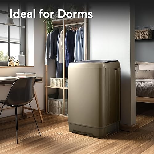 Miniatura 8 de Lavadoras de ropa portátiles de 17.8 libras con lavadora automática completa y giratoria con 10 programas y 8 niveles de agua, lavadora compacta