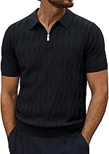 PJ PAUL JONES Herren Poloshirt Klassiker Kurzarm Rippstrick Sommer T Shirt Golf Polo Shirt