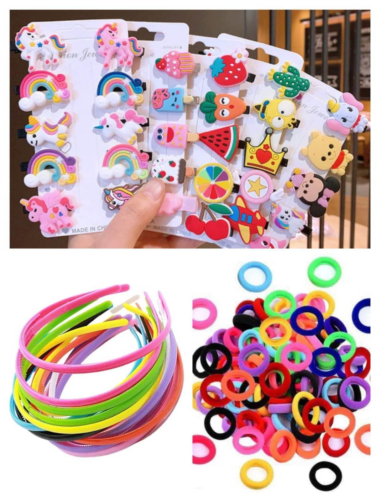 Snowpearl 32 Pieces Stylish Hair Accessories Combo for Kids – Shiny Color Hair Bands | Cute Cartoon Mix Design Hair Clips | Mini Hair Rubber Bands for Kids & Girls - Multicolor (B0C9JT4C9H) Amazon Price History, Amazon Price Tracker