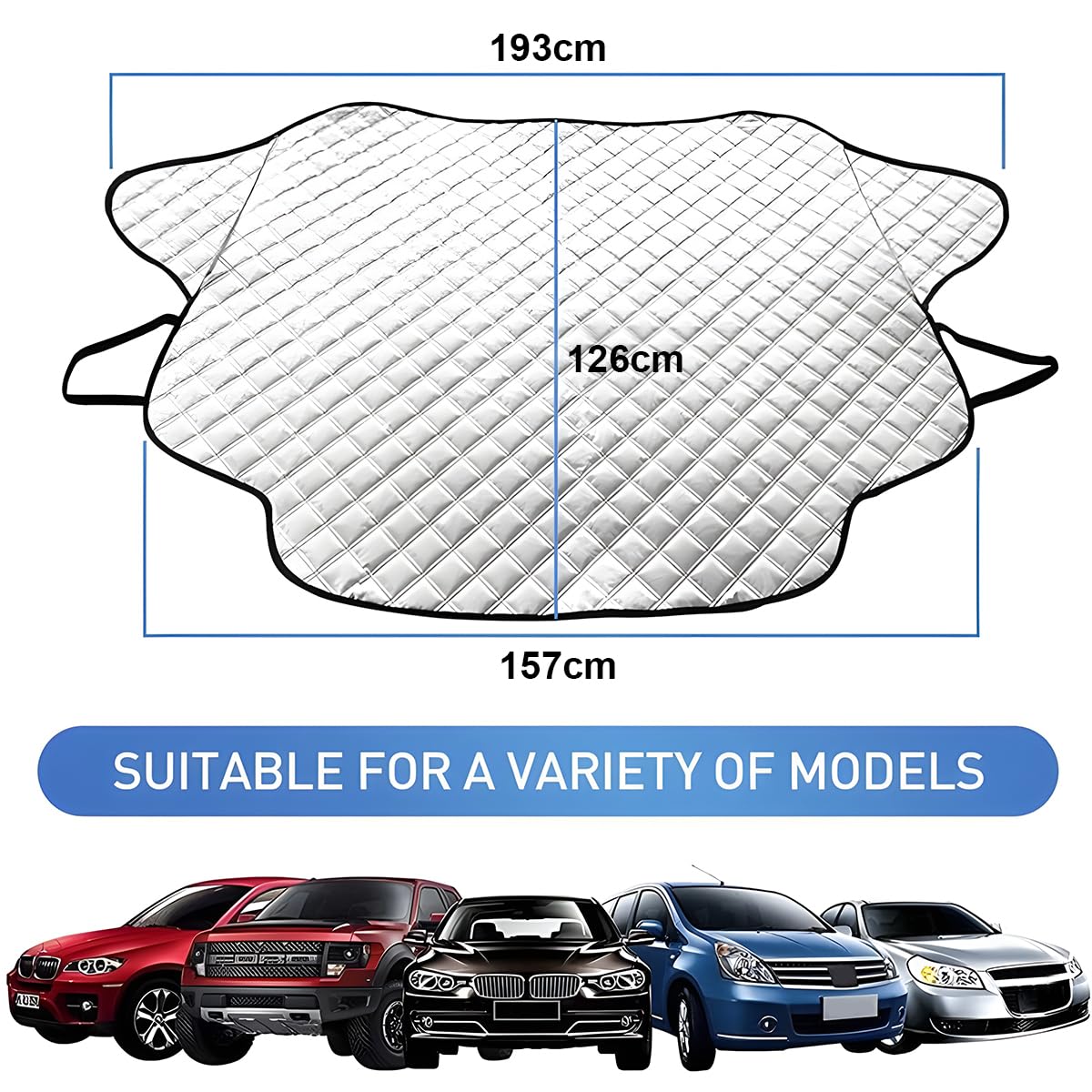 Copertura Parabrezza Auto Gelo Ghiaccio Neve Protettore Impermeabile Pieghevole Universale 190x126cm