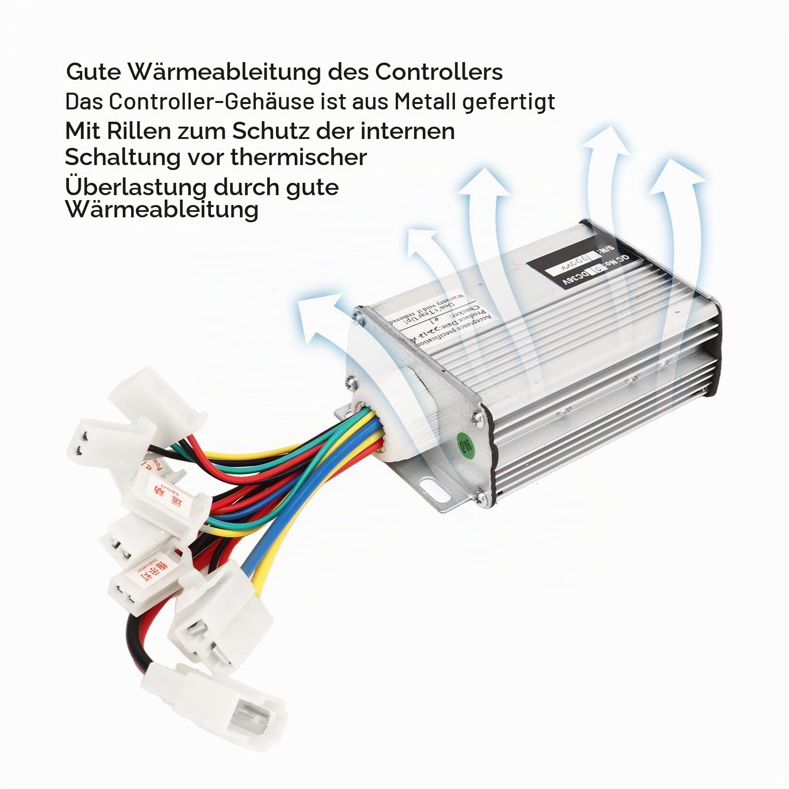 Socobeta Elektrofahrrad-Umrüstsatz, 36 V 1000 W Bürstenmotor-Controller, Gasgriff-Set mit Elektrischer Power-Sperre für E-Bike-Elektroroller