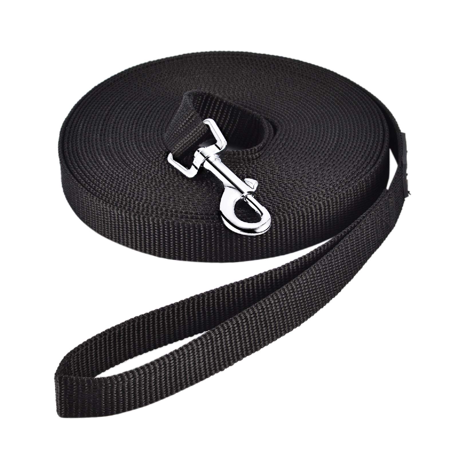 HAPPY HACHI Correa Larga Perro, Correas Adiestramiento para Perros Nylon Larga Resistente para Entrenamiento Camping Paseo (Longitud 3m, Negro)