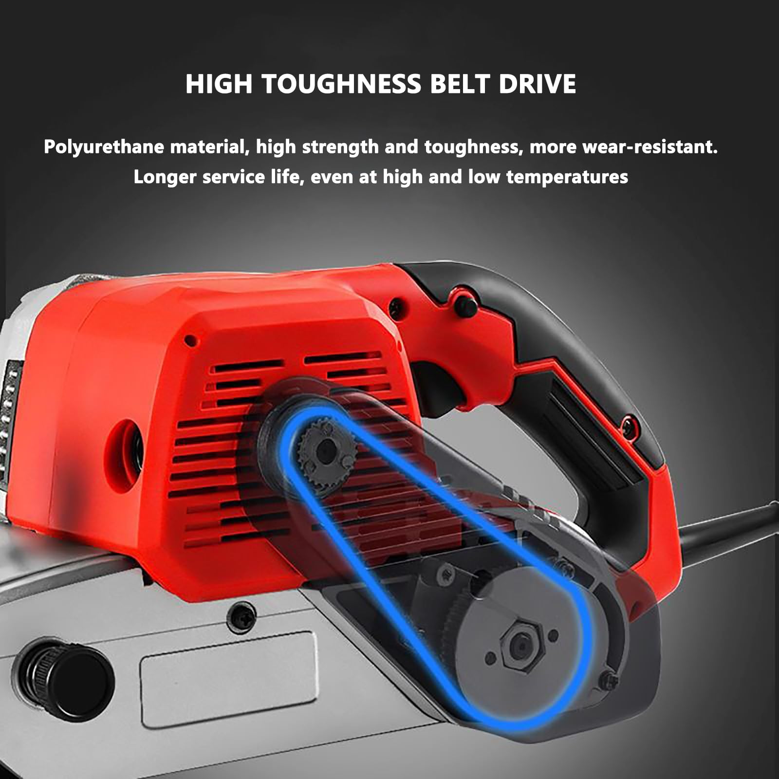 Lijadora de banda, Herramienta lijadora eléctrica 500 RPM con 50 bandas y bolsa de polvo,Lijadora eléctrica ideal for trabajar la madera,adecuada for trabajos lijado,pulido y eliminación de virutas