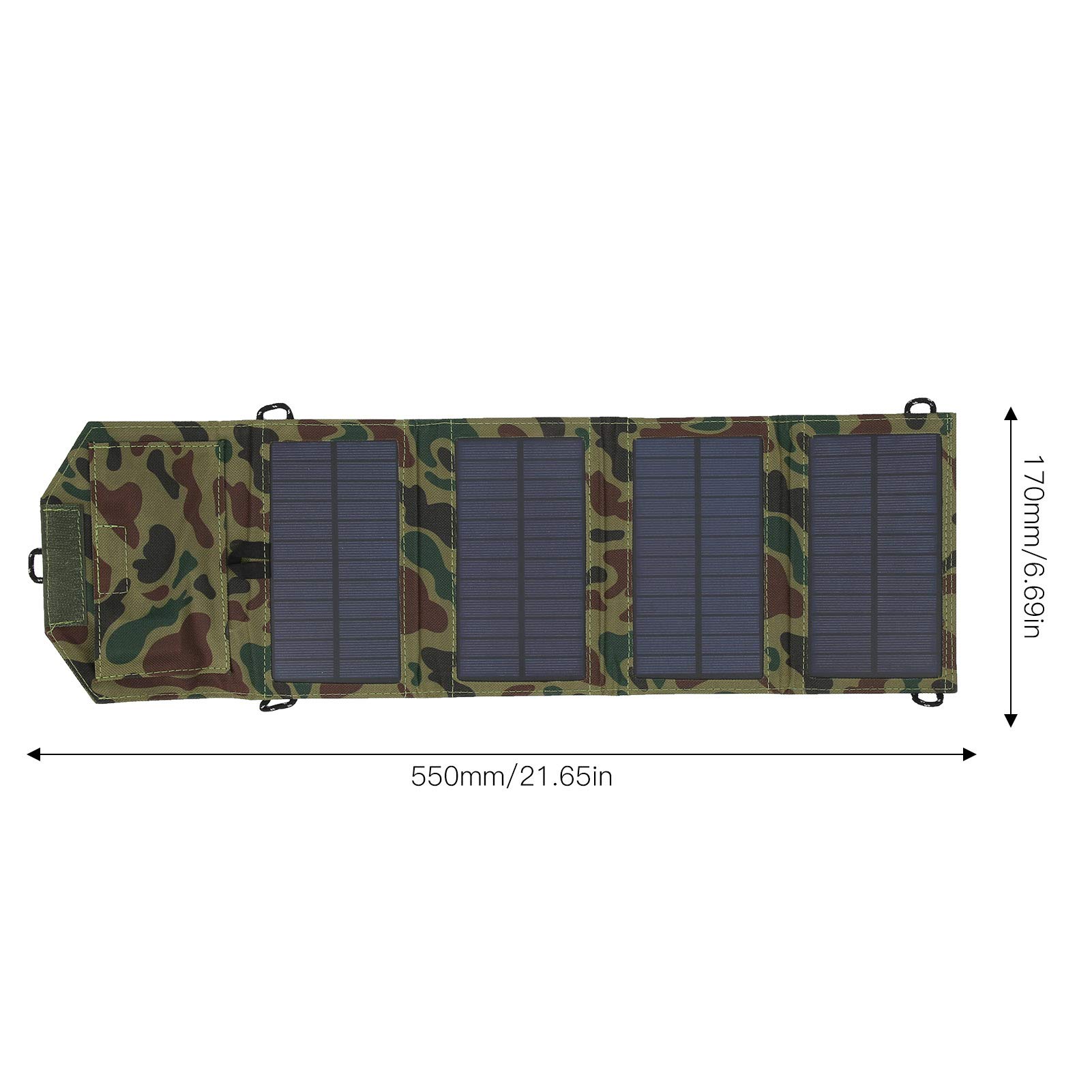 Panel słoneczny 7,2 W Składany przenośny panel ładowarki słonecznej z interfejsem USB do ładowania telefonu (Camouflage)