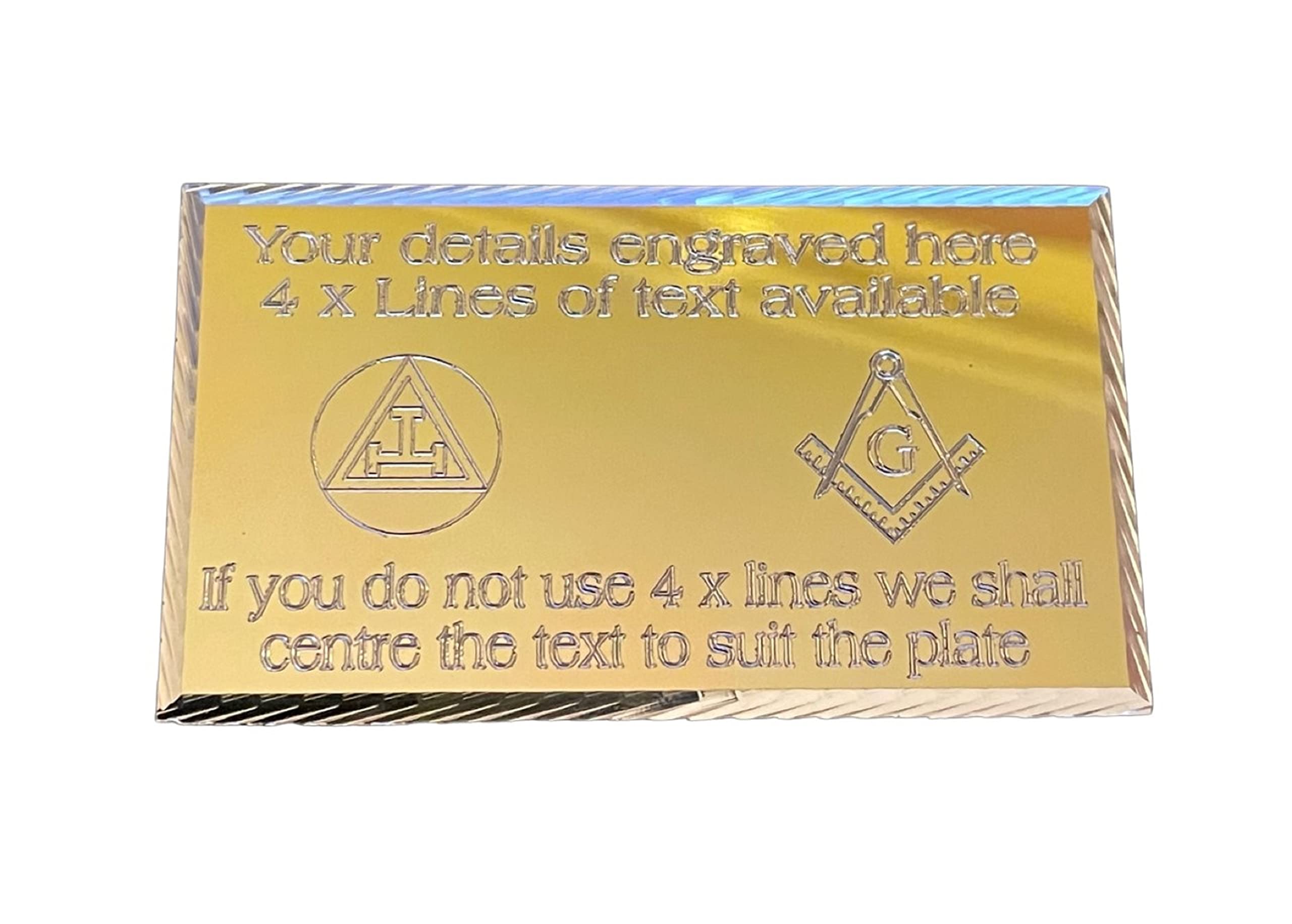 (MP105) Personalised Royal Arch & Masonic Crest (no G) Logos Case Name Plate