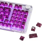 EPOMAKER Lusterfly Jelly Jeu de touches - 123 Clés Laser double-chaud gravé, MDA Profil, ABS+PC, Non-Shine-Trough, MX-Compatible pour 61/68/84/87/98/100/104-Key Clavier mécanique (bleu)