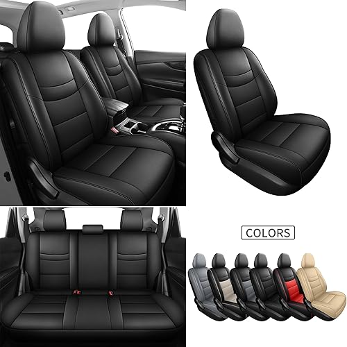 Miniatura 6 de Fundas de asiento compatibles con Nissan X-Trail seleccionados 2014 2015 2016 2017 2018 2019 2020  Juego completo de fundas de asiento
